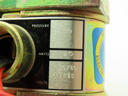 Honeywell Skinner V933LEF2050 Solenoid Valve 4-Way NC 120V 50 PSI 1/4" NPT