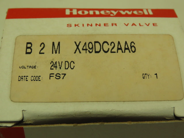 Honeywell Skinner B2MX49Y Solenoid Valve 2-Way NC 24VDC 25 PSI 1/8" NPT