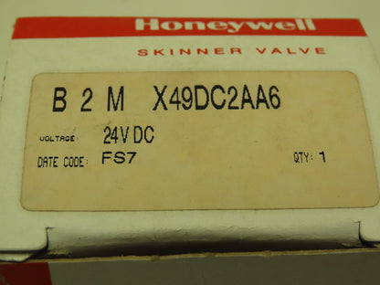 Honeywell Skinner B2MX49Y Solenoid Valve 2-Way NC 24VDC 25 PSI 1/8" NPT