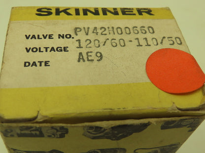 Honeywell Skinner PV42H00660 Solenoid Valve PV42 Series 120V 70 PSI