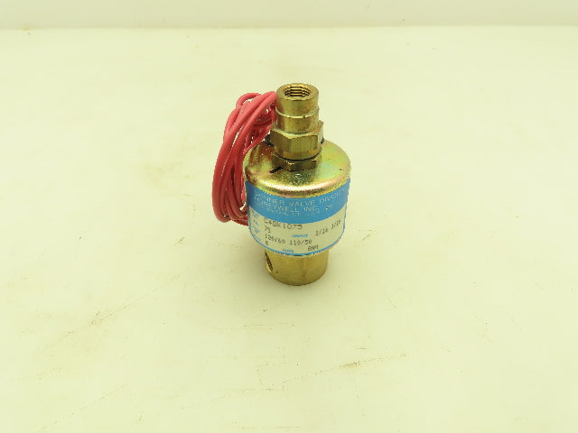 Honeywell Skinner C4DK1075 Solenoid Valve 3-Way NC 120V 75 PSI 1/8" NPT
