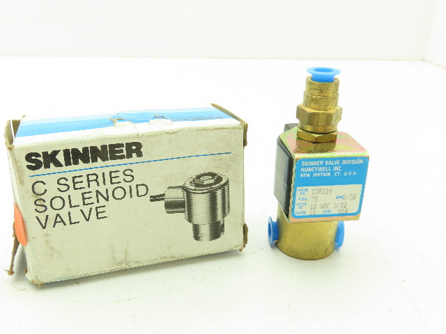 Honeywell Skinner C3R110 Solenoid Valve 3-Way NC 12VDC 75 PSI 1/8" NPT