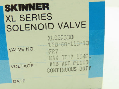 Honeywell Skinner XLG2R330C Solenoid Valve 2-Way NC 120V 50PSI 3/4" NPT Gasoline