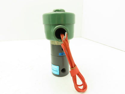 Plast-o-matic EASY2B8E20 Solenoid Valve PVC 3/8" NPT 120 PSI 120V Coil NC