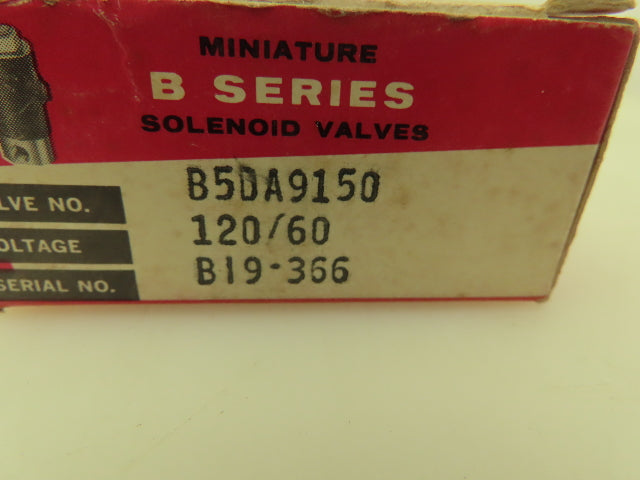 Honeywell Skinner B5DA9150 Solenoid Valve 3-Way NO 120V 150 PSI 1/16" NPT