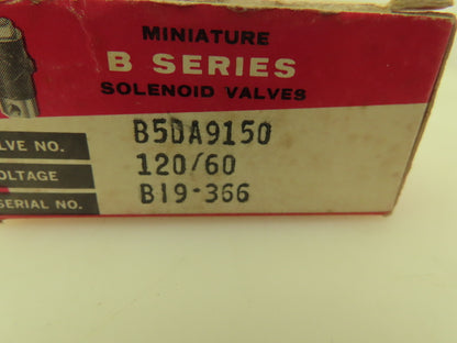 Honeywell Skinner B5DA9150 Solenoid Valve 3-Way NO 120V 150 PSI 1/16" NPT