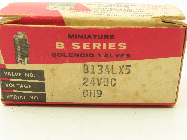 Honeywell Skinner B13ALX5 Solenoid Valve 3-Way NC 24VDC 100 PSI 1/8" NPT