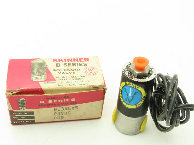 Honeywell Skinner B13ALX5 Solenoid Valve 3-Way NC 24VDC 100 PSI 1/8" NPT