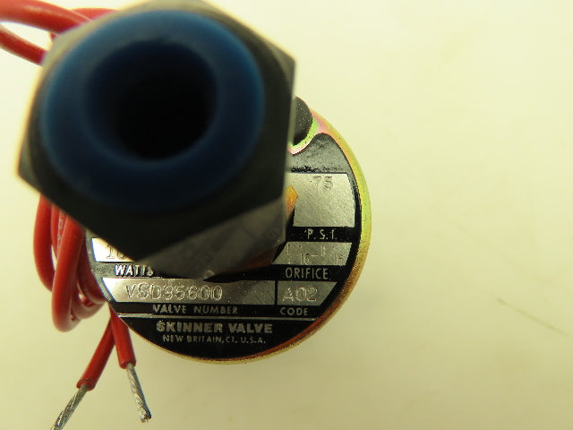 Honeywell Skinner V5D35600 Solenoid Valve 3-Way NC 120V 75 PSI 1/8" NPT 4 Port