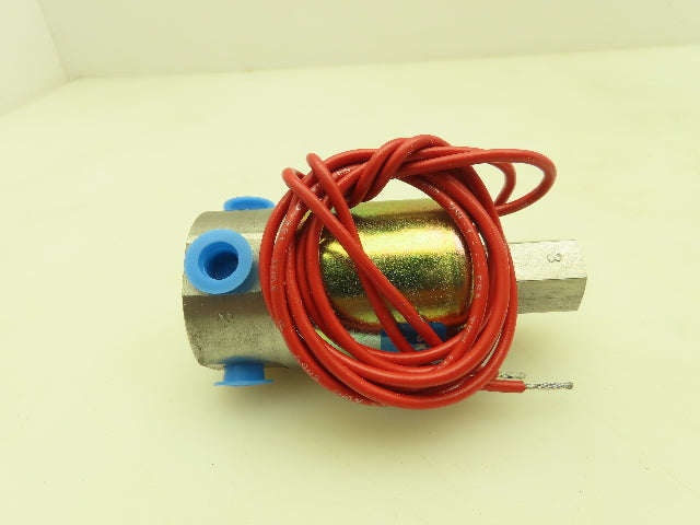 Honeywell Skinner V5D35600 Solenoid Valve 3-Way NC 120V 75 PSI 1/8" NPT 4 Port