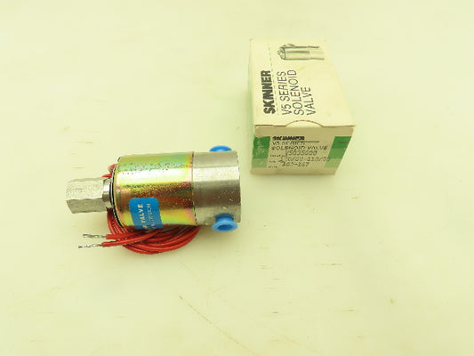 Honeywell Skinner V5D35600 Solenoid Valve 3-Way NC 120V 75 PSI 1/8" NPT 4 Port