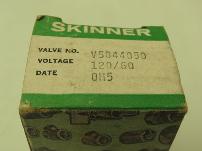 Honeywell Skinner V5D44050 Solenoid Valve 2-Way NO 120V 125 PSI 1/4" NPT