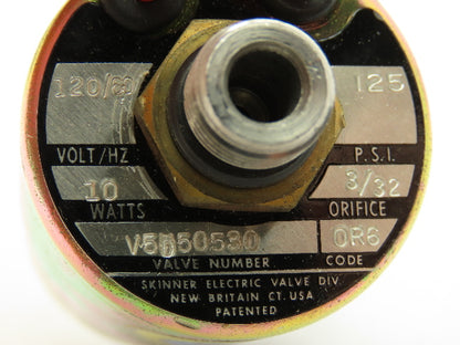 Honeywell Skinner V5D50530 Solenoid Valve 2-Way NO 120V 125 PSI 1/8" NPT