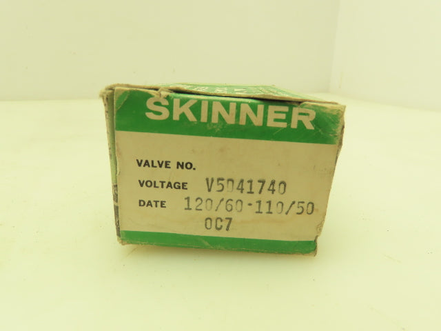 Honeywell Skinner V5D41740 Solenoid Valve 3-Way NC 120V 75 PSI 1/4" NPT