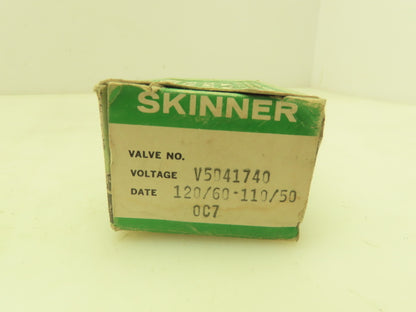Honeywell Skinner V5D41740 Solenoid Valve 3-Way NC 120V 75 PSI 1/4" NPT