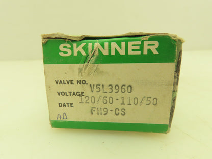 Honeywell Skinner V5L3960 Solenoid Valve 3-Way NO 120V 75 PSI 1/8" NPT