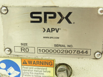 SPX APV R0 R-Series Sanitary Positive Displacement Pump Head 2-Lobe 2.5 GPM