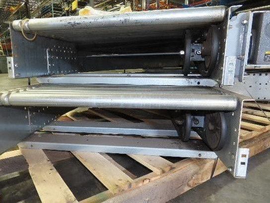 Automotion 36"x10' Belt Drive Live Roller Conveyor 90° Curve End Drive  Lot of 2