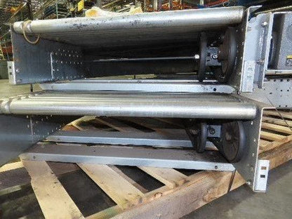 Automotion 36"x10' Belt Drive Live Roller Conveyor 90° Curve End Drive  Lot of 2