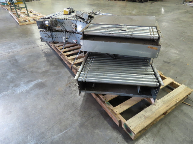 Automotion 36"x10' Belt Drive Live Roller Conveyor 90° Curve End Drive  Lot of 2