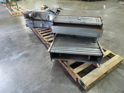 Automotion 36"x10' Belt Drive Live Roller Conveyor 90° Curve End Drive  Lot of 2