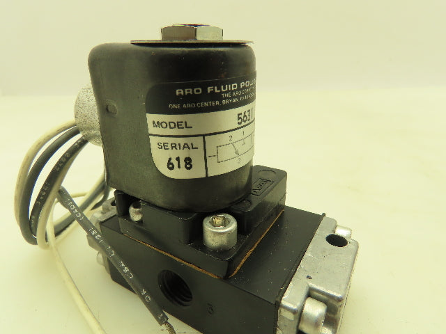 Aro 5631 0833 02 Solenoid Spool Valve 3 Way NO 115V 150 PSI 1/4" NPT