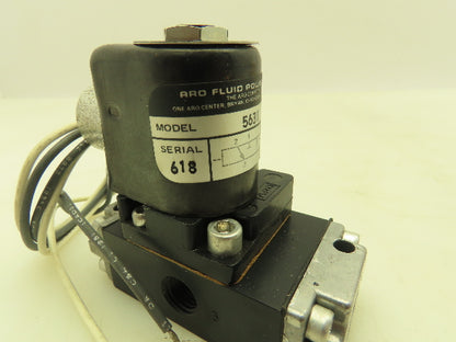 Aro 5631 0833 02 Solenoid Spool Valve 3 Way NO 115V 150 PSI 1/4" NPT