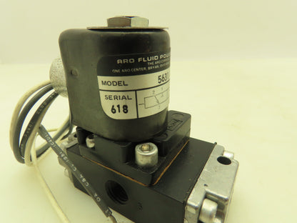 Aro 5631 0833 02 Solenoid Spool Valve 3 Way NO 115V 150 PSI 1/4" NPT