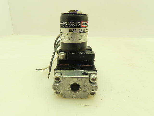 Aro 5631 0833 02 Solenoid Spool Valve 3 Way NO 115V 150 PSI 1/4" NPT
