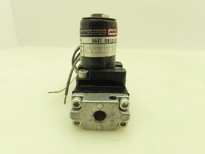 Aro 5631 0833 02 Solenoid Spool Valve 3 Way NO 115V 150 PSI 1/4" NPT