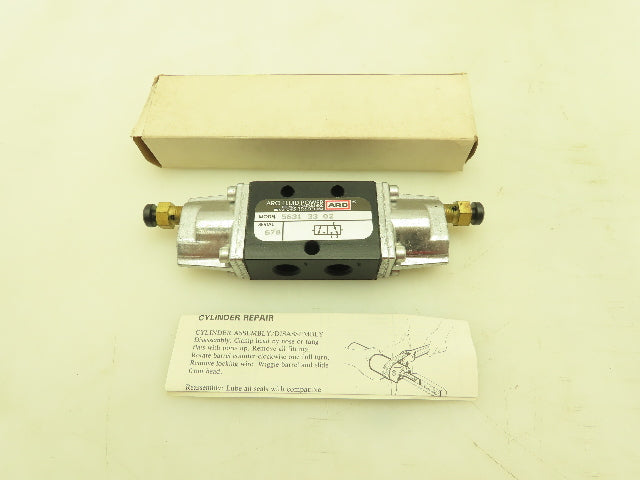 Aro 5631 33 02 Manual Pneumatic Air Valve 3-Way NC 1/4" NPT