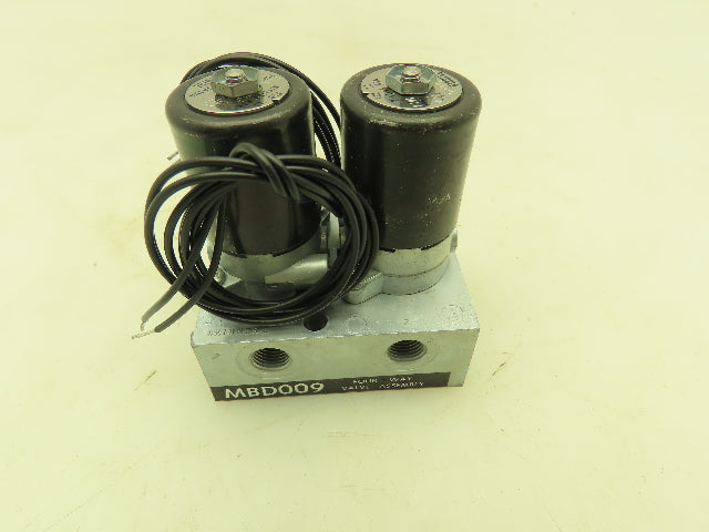 Honeywell Skinner MBD009 Solenoid Valve 4-Way Assembly NO 24VDC 150 PSI MBD005
