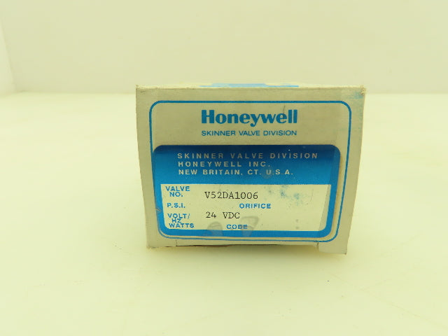 Honeywell Skinner V52DA1006 Solenoid Valve 2-Way NC 24VDC Coil 1/8" NPT