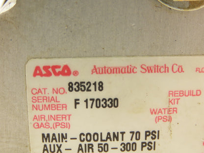 Asco Red Hat 835218 Coolant Angle Valve 1" NPT
