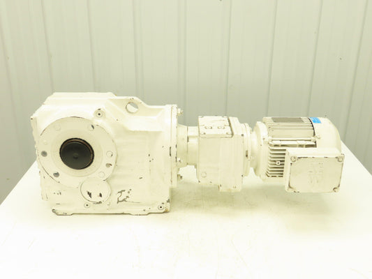 Sew Eurodrive Gear Motor KA87TR57DT90L4 330:1 Ratio 2hp 5.2 Rpm 2-3/8" Hollow