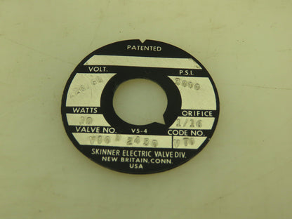 Honeywell Skinner V10D2450 Hydraulic Cartridge Valve 120V Solenoid 3000 PSI