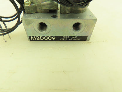 Honeywell Skinner MBD009 Solenoid Valve 4-Way Assembly NO 12VDC 150 PSI MBD005