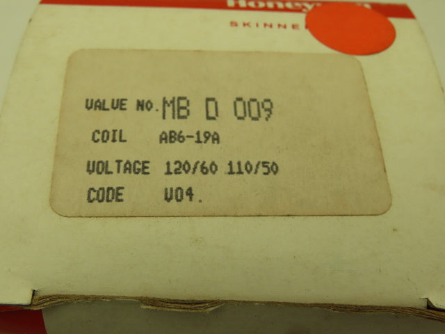 Honeywell Skinner MB D 009 Solenoid Valve 4-Way 120V 150 PSI 1/8" NPT