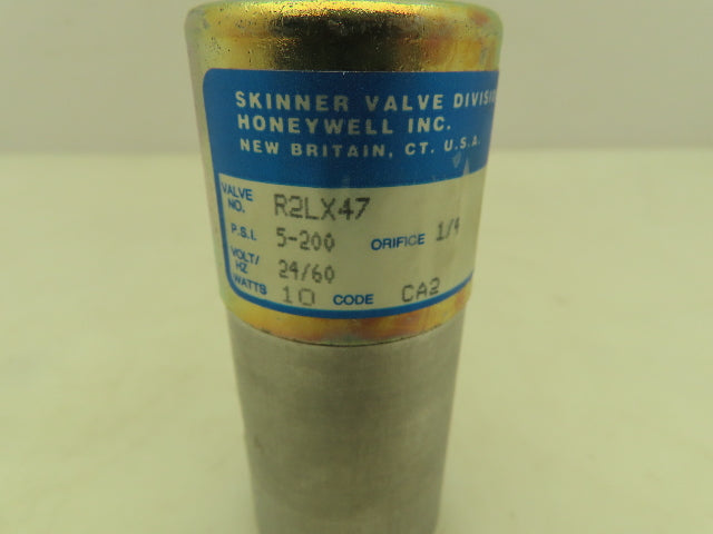 Honeywell Skinner R2LX47 Solenoid Valve 2-Way NC 24VAC 60Hz 5-200 PSI 1/4" NPT