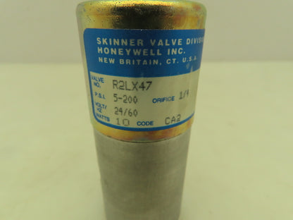 Honeywell Skinner R2LX47 Solenoid Valve 2-Way NC 24VAC 60Hz 5-200 PSI 1/4" NPT