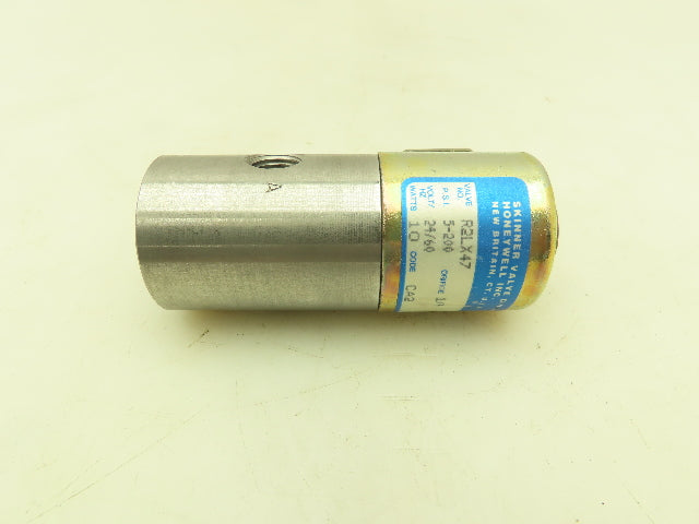 Honeywell Skinner R2LX47 Solenoid Valve 2-Way NC 24VAC 60Hz 5-200 PSI 1/4" NPT
