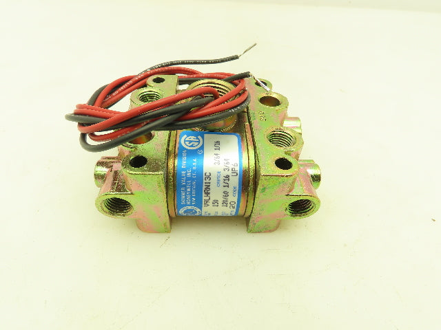 Honeywell Skinner V9LHRN13C Solenoid Valve 4-Way NC/NC 120V 150 PSI 1/4" NPT