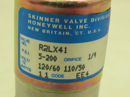 Honeywell Skinner R2LX41 Solenoid Valve 2-Way NC 120V 5-200 PSI 1/4" NPT
