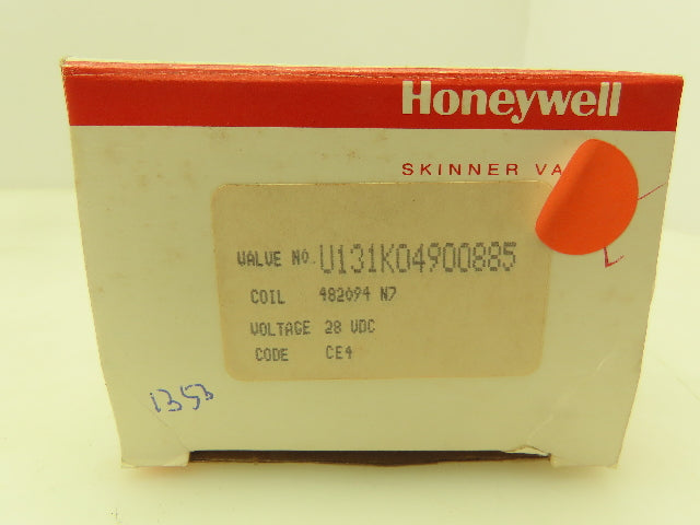 Honeywell Skinner U131K04900885 Solenoid Valve 2-Way NC 28VDC 150 PSI 1/4" NPT