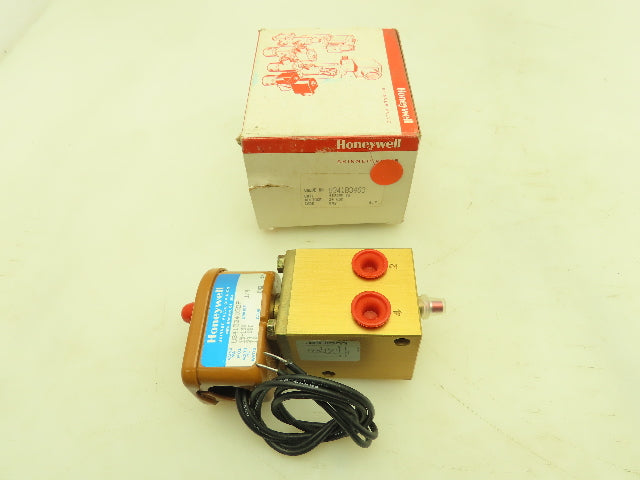 Honeywell Skinner U341B3403DP Solenoid Valve 4-Way NO 24VDC 15-150 PSI 1/4" NPT