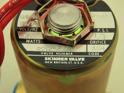 Honeywell Skinner R2HLX57 Solenoid Valve 2-Way NC 120V 5-600 PSI 1/4" NPT
