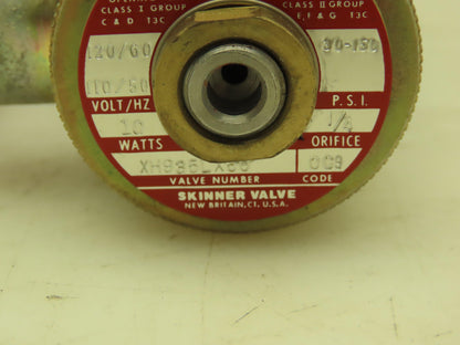 Honeywell Skinner XH935LX50 Solenoid Valve 5 Port/2 Pos 120V 30-150 PSI 1/4" NPT