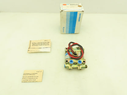 Honeywell Skinner V933LB2050 Solenoid Valve 4-Way NC 120V 50 PSI 1/4" NPT