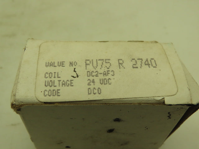 Honeywell Skinner PV75R2740 Valve Solenoid 24VDC 7 PSI Lot of 3