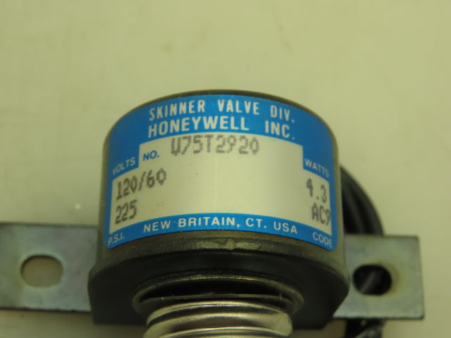 Honeywell Skinner V75T2920 Solenoid Valve 2-Way NC 120V 225PSI 1/8" NPT Lot of 2